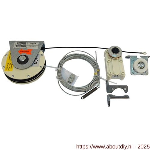 Dictator mechanische schuifdeursluiter Dictamat 50 BK 50 N veerkabelrol met 2 m kabel modulair systeem - A10100115 - afbeelding 1