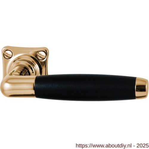 Becchetti Bal Ton model deurkruk vierkant rozet messing ongelakt - A11200098 - afbeelding 1