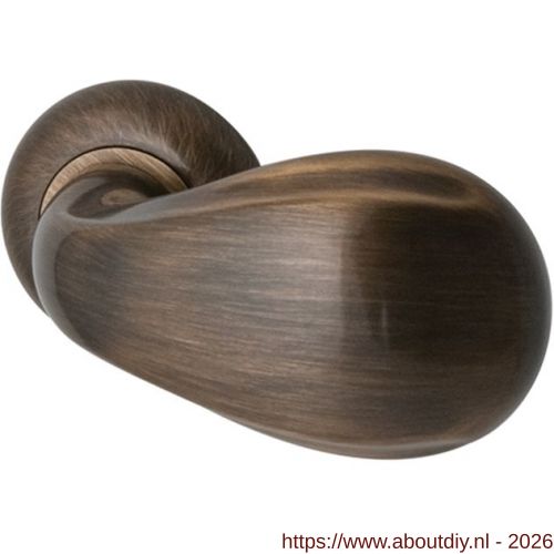 Mariani Golf knopkruk rond rozet Kira messing gebruineerd - A11200104 - afbeelding 1