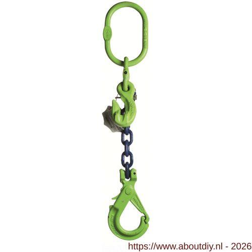 Deltalock Grade 100 hijsketting voorloper 13 mm x 5 m veiligheidshaak en inkorthaak - A53100557 - afbeelding 1