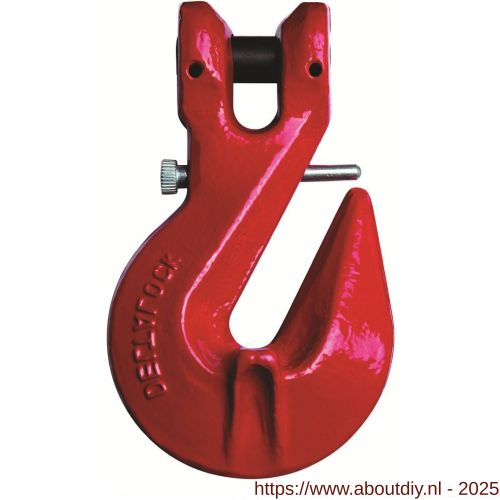 Deltalock Grade 80 inkorthaak met gaffel en veiligheidspin 5,3 ton - A53100946 - afbeelding 1